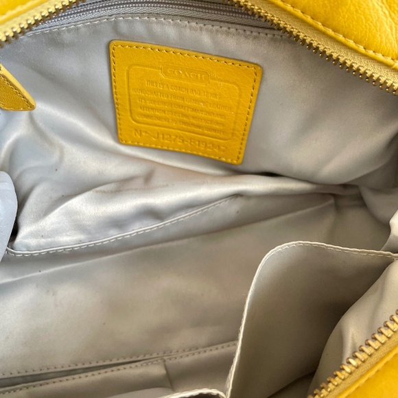 Coach Ashley Leather Satchel, Sunflower Yellow - Picture 4 of 5